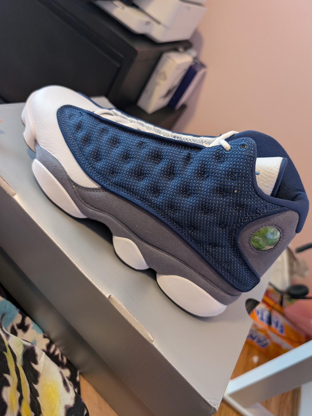 Men's Air Jordan 13 Retro - Navy/White
